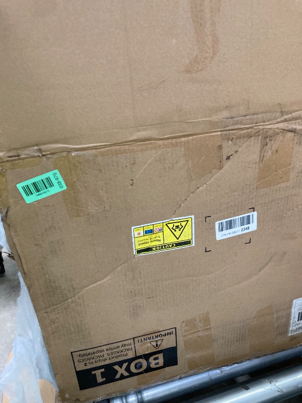 Photo 1 of ******* PARTIAL SET***only one box other box missing********Marsail Pull Out Sofa Bed, Queen Size Sleeper Sofa with Memory Foam Mattress, 2 USB Charging Ports & Removable Covers, Chenille Loveseat Couch for Living Room, Apartment, Light Grey