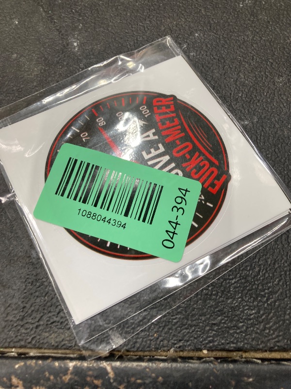 Photo 1 of (5Pcs) Give A Fuck O Meter Stickers 3 Inch, Funny Give A Fuk-O-Meter Meme, Waterproof Vinyl Decal for Water Bottle Laptop, Car, Phone, Book