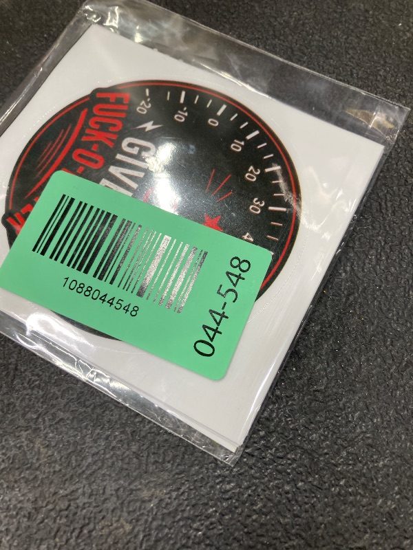 Photo 1 of (5Pcs) Give A Fuck O Meter Stickers 3 Inch, Funny Give A Fuk-O-Meter Meme, Waterproof Vinyl Decal for Water Bottle Laptop, Car, Phone, Book