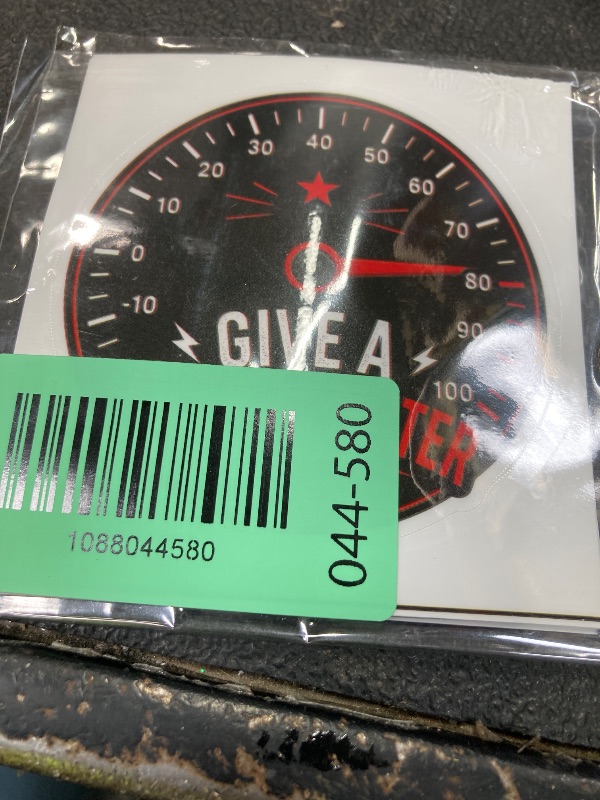 Photo 1 of (5Pcs) Give A Fuck O Meter Stickers 3 Inch, Funny Give A Fuk-O-Meter Meme, Waterproof Vinyl Decal for Water Bottle Laptop, Car, Phone, Book