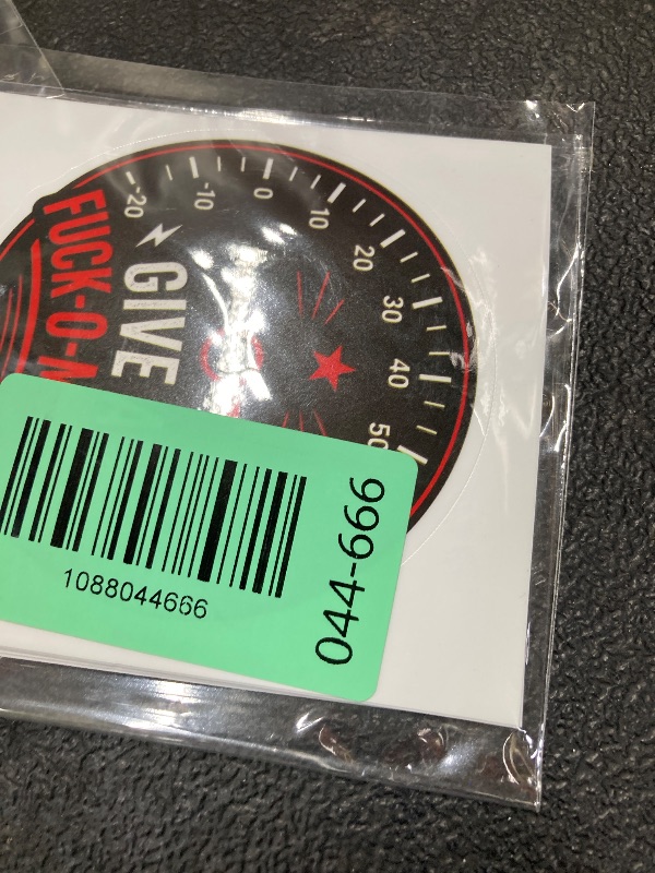 Photo 1 of (5Pcs) Give A Fuck O Meter Stickers 3 Inch, Funny Give A Fuk-O-Meter Meme, Waterproof Vinyl Decal for Water Bottle Laptop, Car, Phone, Book