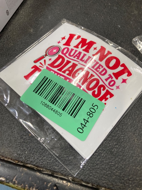 View 2 of (5Pcs) I'm Not Qualified to Diagnose But I Have Theories Sticker 3 Inch, Funny Sarcastic Quote Stickers, Waterproof Vinyl Decal for Laptop, Water Bottles, Car, Phone, Book