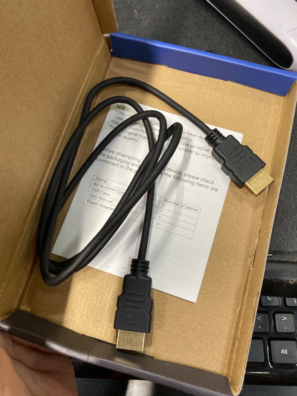 Photo 1 of ******* JUST A CABLE ******* RuiPuo RCA to HDMI Converter, AV to HDMI Adapter Support 1080P, PAL/NTSC Compatible with WII/WII U/PS one/PS2/PS3/STB/Xbox/VHS/VCR/Blue-Ray DVD ect.