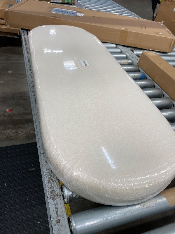 Photo 1 of ***PHOTO AN DESCRIPTION ONLY FOR REFERENCE***
GLAXYFUR Storage Ottoman Bench, 43" Entryway Shoe Seat, Sherpa White