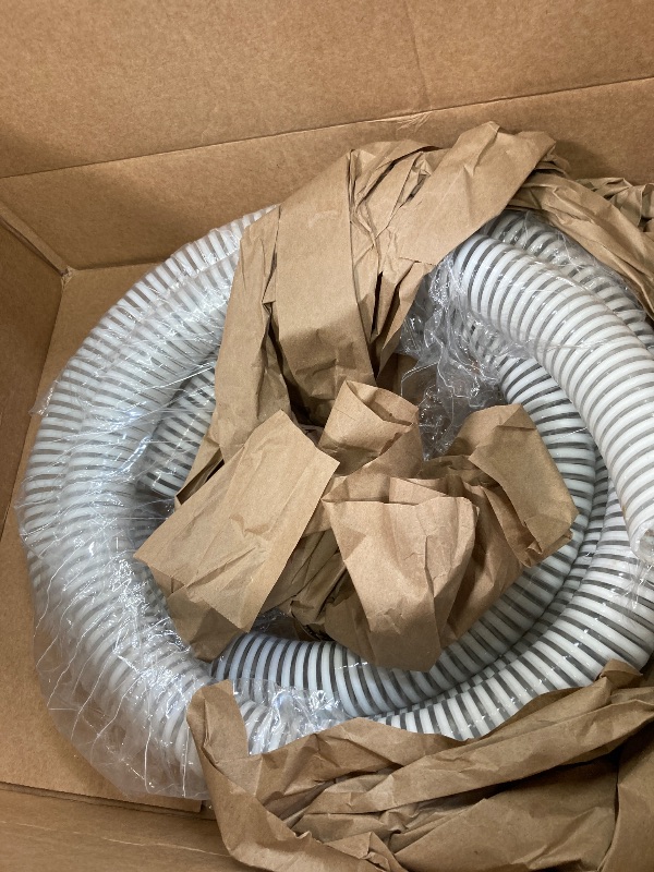 Photo 1 of 1 1/2 "-12 Ft Pool Filter Pump Connection Hose Premium Kink Free PVC Swimming Replacement Tube for Above Ground Pools, Includes 2 Hose Clamps and Can Be Cut as Needed