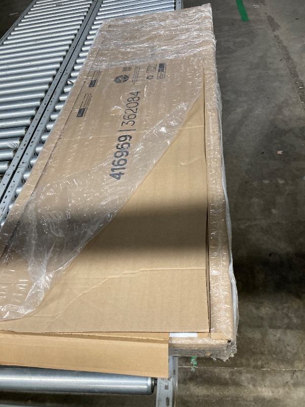 Photo 1 of *********MISSING BOX , ONLY BOX 2 OF 2********.SHA CERLIN 14 Inch Queen Size Metal Platform Bed Frame with Wooden Headboard and Footboard, Mattress Foundation, No Box Spring Needed, Large Under Bed Storage, Non-Slip Without Noise, Mahogany