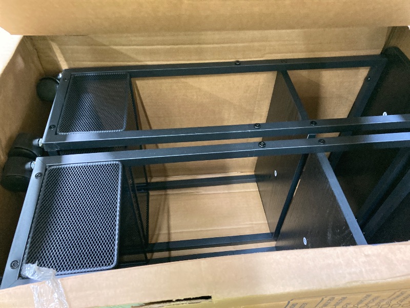 Photo 1 of ****2 PACK****.TIPGO Utility Slim Storage Cart, 4 Tier Rolling Cart with Wheels, Narrow Storage Cabinet for Bathroom, Laundry Shelves for Room Organization, Small Organizer for Kitchen, Office and Dorm (Black)