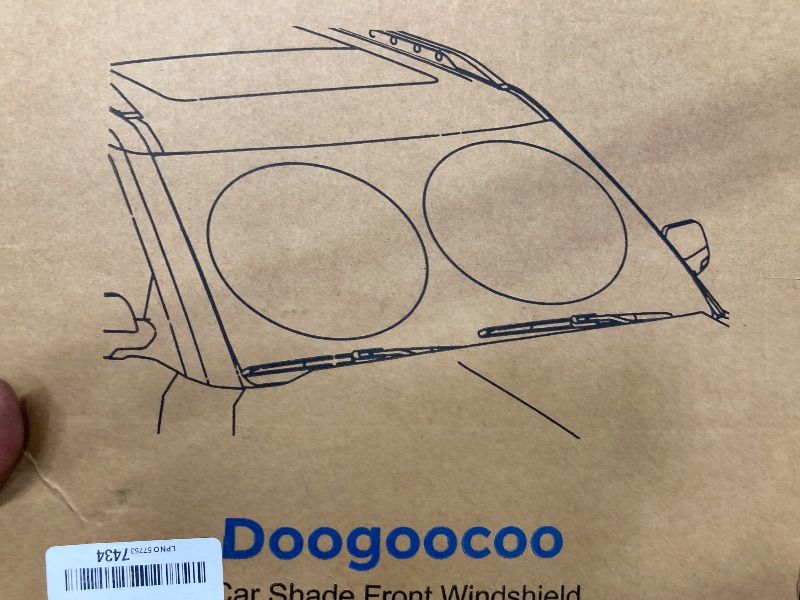 Photo 1 of [Upgrade] DooGooCoo Windshield Sun Shade - Medium, Sunshade for Car Windshield [100% Sunlight & UV Block] Car Sun Shade Windshield Protect & Keep Car Cooler Foldable Front Windshield Shade (64x32 in)