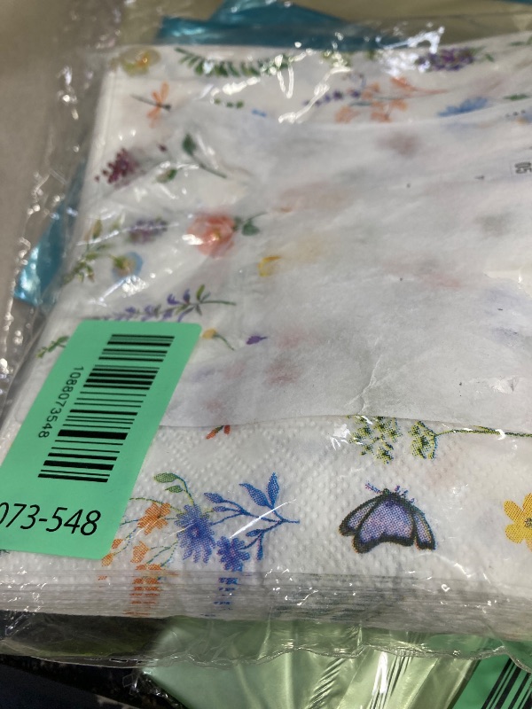 Photo 1 of ?50Pcs Wildflower Napkins Disposable Floral Cocktail Party Paper Napkins