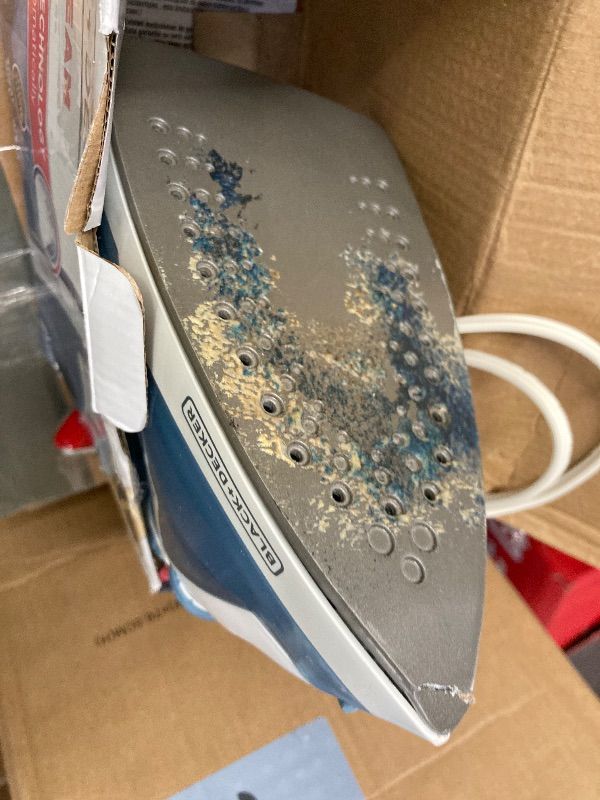 Photo 1 of **PARTS ONLY***BLACK+DECKER Steam Iron for Clothes with Auto Shutoff & TrueGlide Soleplate