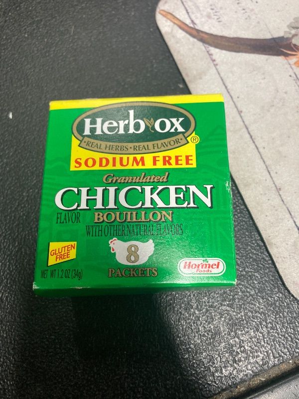 Photo 1 of -Ox Bouillon - Instant Broth - Granulated - Seasoning - Chicken - Sodium Free - Gluten Free - 1 Box - 8 Packets - 1.2 Ounces