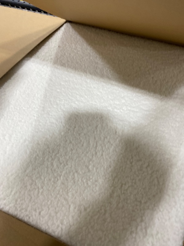 Photo 1 of Mxhtcewz Full Boucle Upholstered Bed Frame White