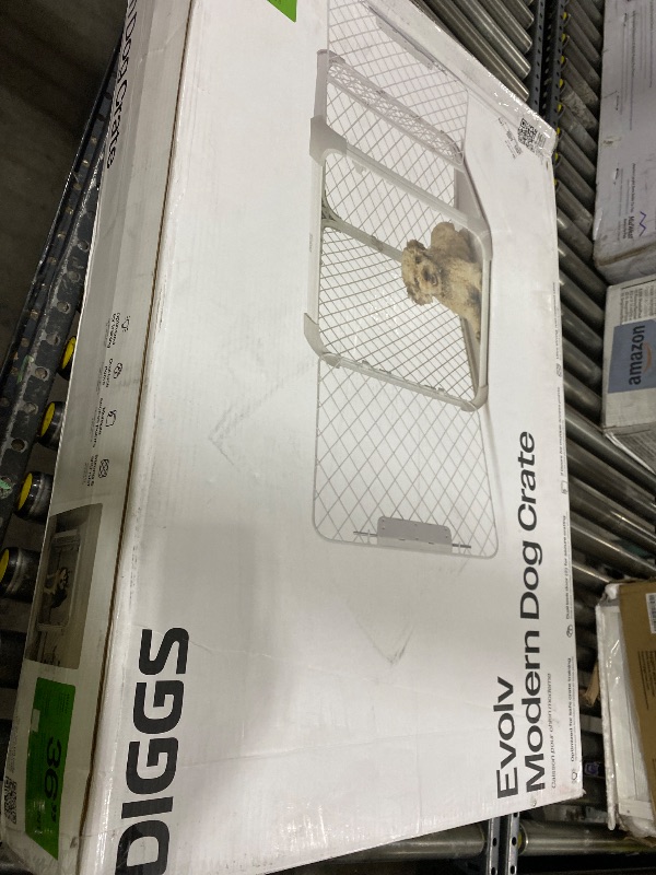 Photo 1 of Diggs Evolv Modular Dog Crate for Dogs 18-22" Tall, Ash, Intermediate