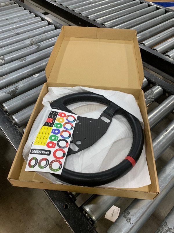 Photo 1 of Obokidlyamor 13" Carbon Fiber & Leather Steering Wheel for Logitech RS50
