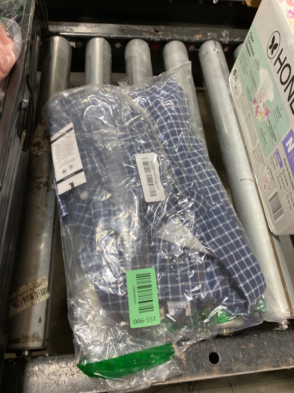 Photo 1 of Joe & Bella Men's Navy Check Magnetic Button-Down Shirt