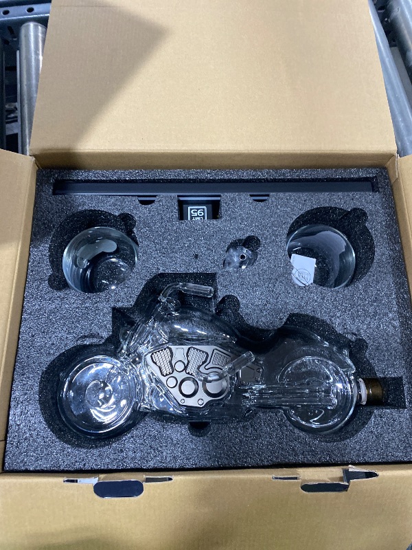Photo 1 of Kollea Motorcycle Whiskey Decanter Gift Set with 2 Glasses