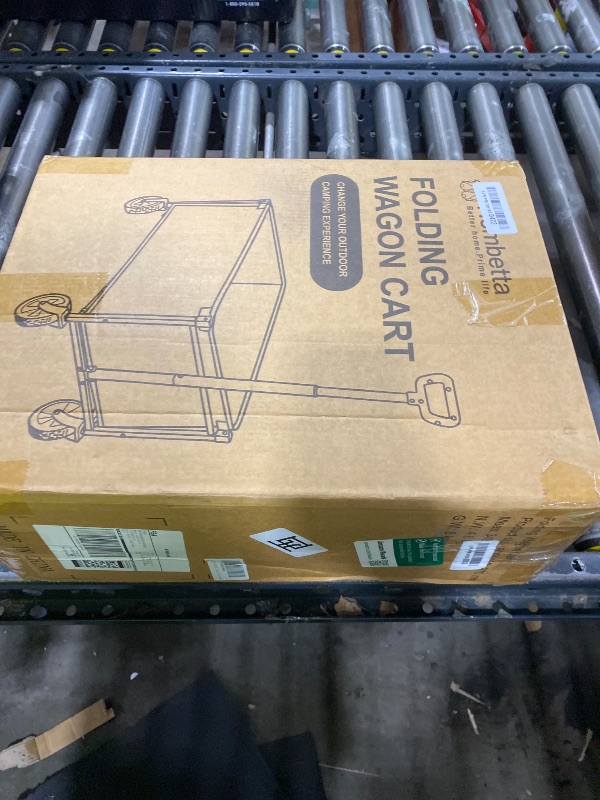 Photo 1 of HOMBETTA 150L Collapsible Wagon Cart, 260 lbs Load, Dark Blue