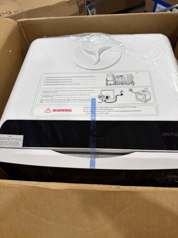 Photo 1 of AIRMSEN Portable Countertop Dishwasher | White & Black | No Hookup Needed