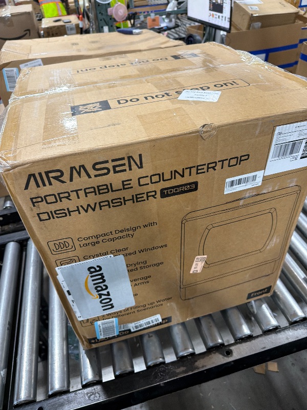 Photo 1 of AIRMSEN Portable Countertop Dishwasher | White & Black | No Hookup Needed