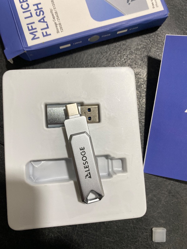 Photo 1 of LESOGE 256GB MFi Certified Flash Drive for iPhone