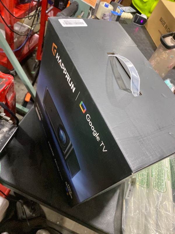 Photo 1 of HAPPRUN 3000 ANSI Lumens Outdoor Projector with Official Google TV