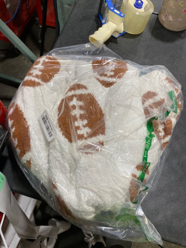 Photo 1 of Buryeah Football Knit Throw Blanket