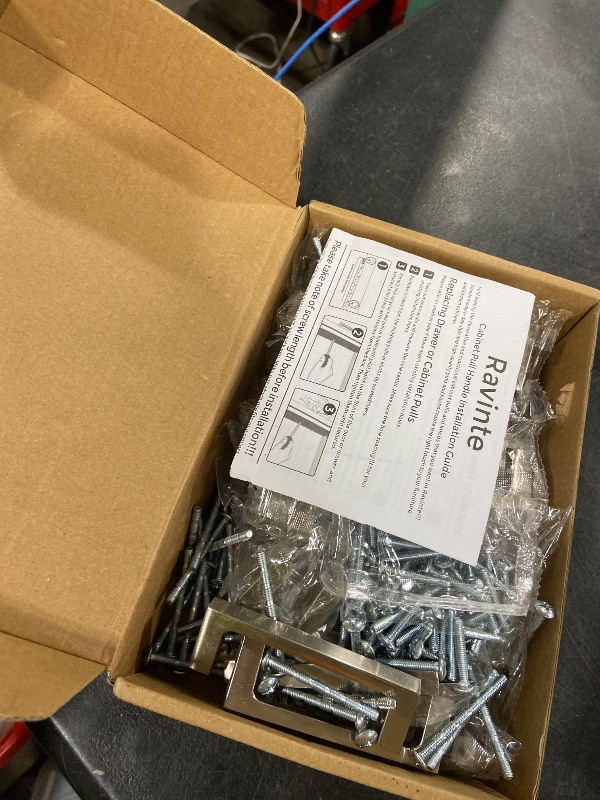 Photo 1 of Ravinte Brushed Nickel Cabinet Handles, 30 Pack