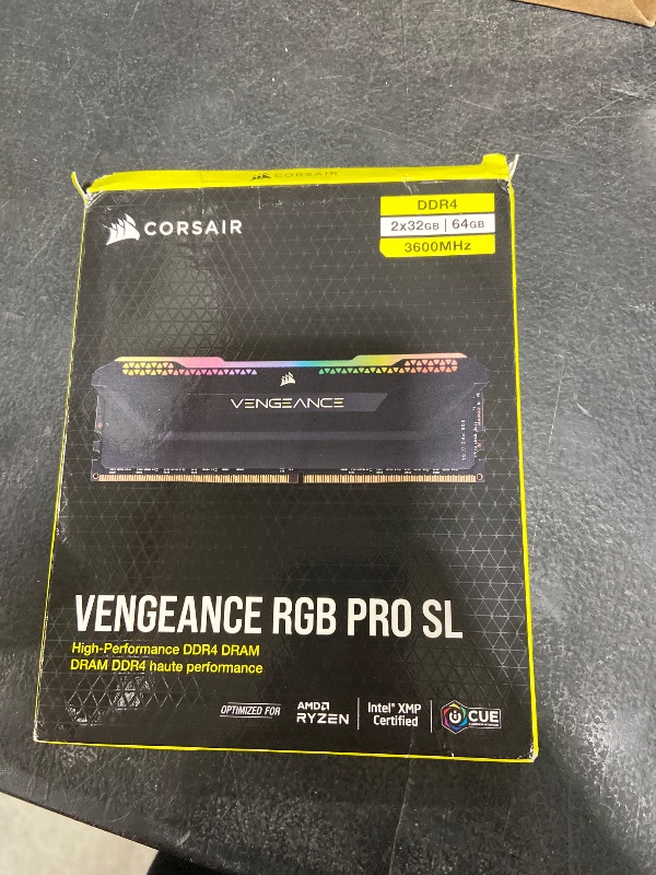 Photo 1 of Corsair Vengeance RGB PRO SL 64GB DDR4 3600MHz C18 Memory Kit
