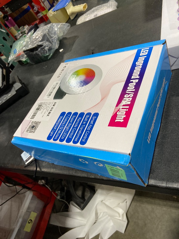 Photo 1 of Awanhe Pool Lights for Inground Pool, 60W 10 Inch LED Inground Pool Light with Controller, Remote and APP Control for Wet Niche, Color Changing Underwater Swimming Pool Lights with 50 Foot Cord