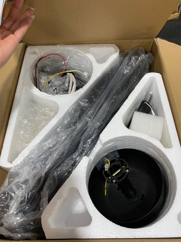 View 3 of Roomratv 42 Inch Black Ceiling Fan with Light & Remote