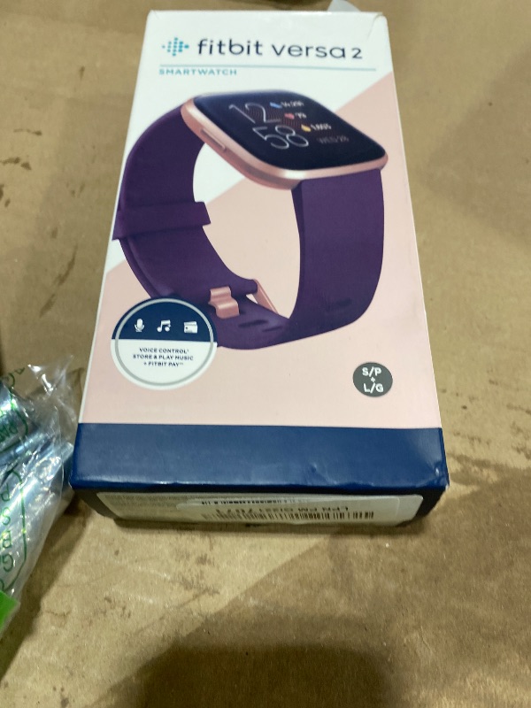 Photo 1 of Fitbit Versa 2 Smartwatch Bordeaux/Copper Rose