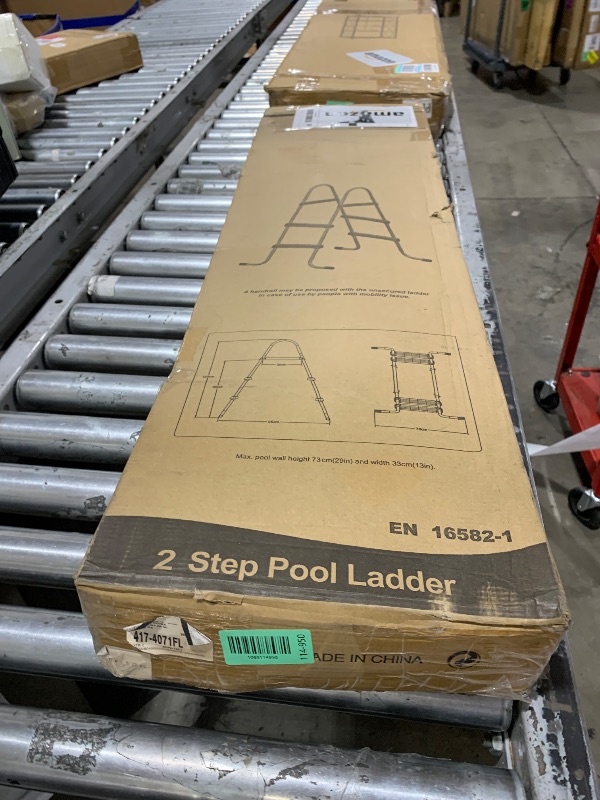 Photo 1 of DOICAH Above Ground Pool Ladder - 34" Stainless Steel, 550lbs Capacity