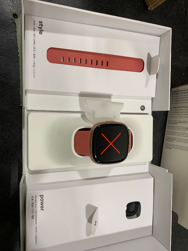 Photo 1 of Google Fitbit Versa 4 Fitness Smartwatch - Pink Sand/Copper Rose