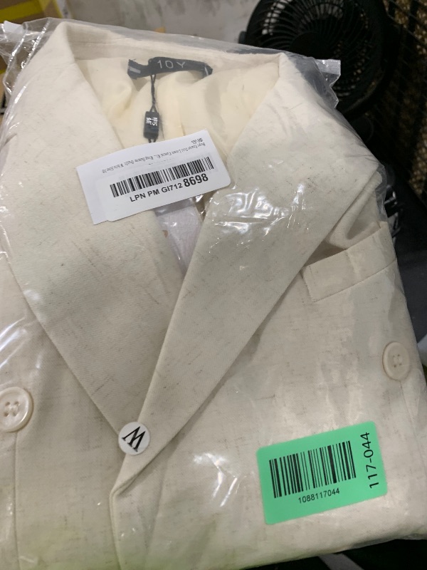 Photo 1 of JPF Boys Linen Suit - White, Size 10