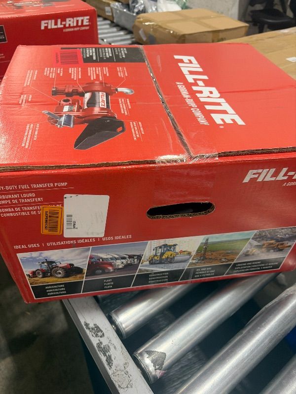 Photo 1 of Fill-Rite FR1210HA 12V 15 GPM Fuel Transfer Pump with Discharge Hose & Automatic Nozzle, Red | Gasoline, Diesel, Kerosene, Ethanol & Methanol Blends & Biodiesel
