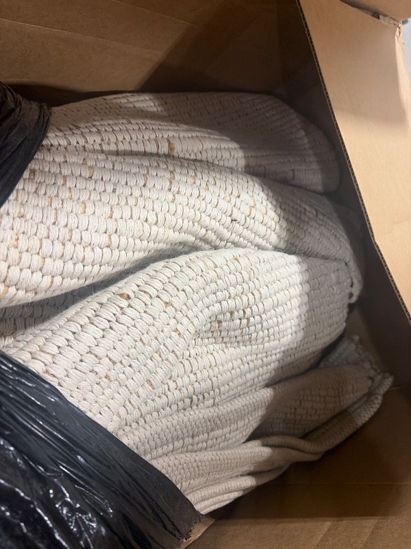 Photo 1 of WHITE LARGE AREA RUG / KNITTED 