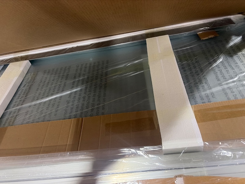 View 2 of Double Sliding Frosted Shower Door,49-54" Wx72 H,1/4" Brushed Nickel