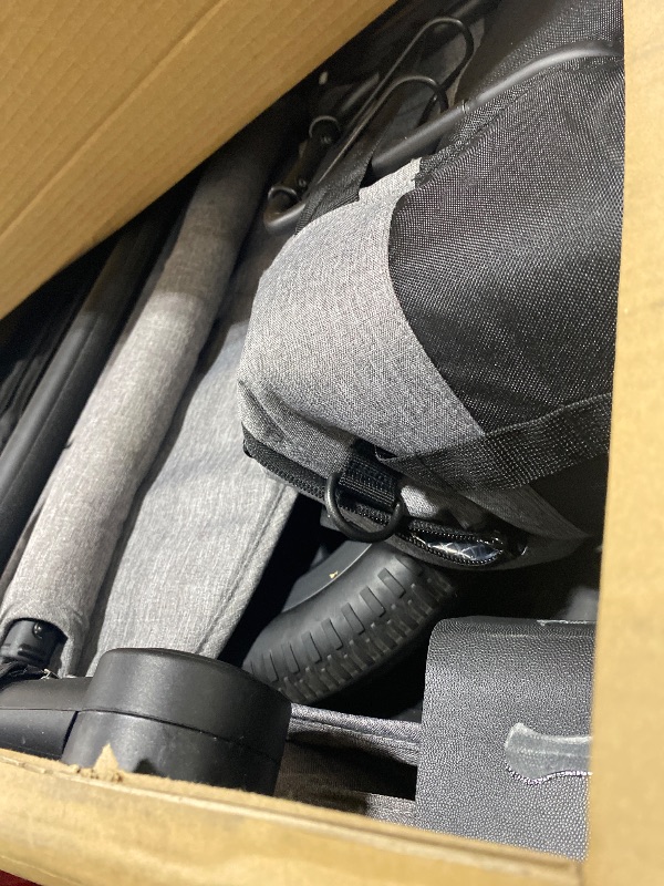 Photo 1 of Jeep Wrangler Deluxe 4 Seater Stroller Wagon by Delta Children - Premium Quad Stroller Wagon for 4 Kids with Convertible Seats, Adjustable Push/Pull Handles, Removable Canopy & Flat Fold, Grey