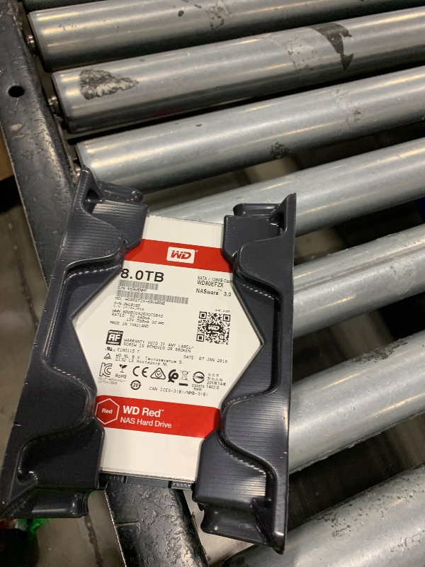 Photo 1 of Western Digital 8TB WD Red Plus NAS Internal Hard Drive HDD - 5640 RPM, SATA 6 Gb/s, CMR, 256 MB Cache, 3.5" - WD80EFPX