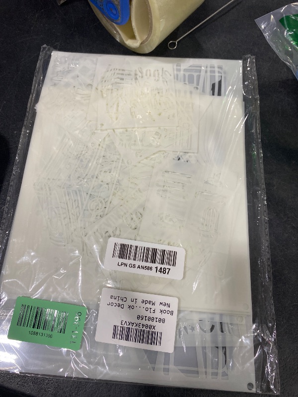 Photo 1 of AFRITEE Book Flower Stencils - 24 Pcs Reusable Floral Painting Template