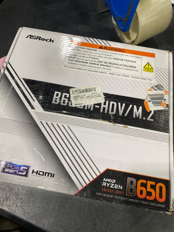 Photo 1 of ASRock B650M-HDV/M.2 Motherboard AM5 Ryzen 7000 Series