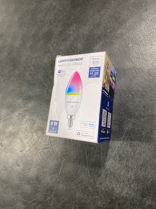 Photo 1 of Lightinginside Smart E12 LED Bulbs 60W Work with Alexa/Google Home, 4PCS