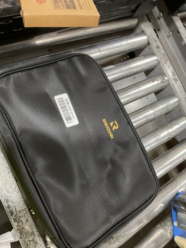 Photo 1 of Relavel Makeup Bag Travel Train Case Cosmetic Organizer with Divider, Black