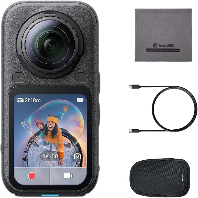 Photo 1 of Insta360 X6 8K 360 Action Camera Standard Bundle, Midnight Black