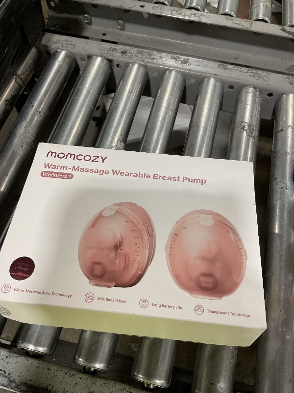 View 3 of Momcozy Wellness 1 Wearable Breast Pump, Warm-Massage Hands-Free Pump with Heated Flange&Simulated Massage for Comfortable Breastfeeding&Let-Down, App-Controlled, 4 Modes 12 Levels, 180ml/6oz