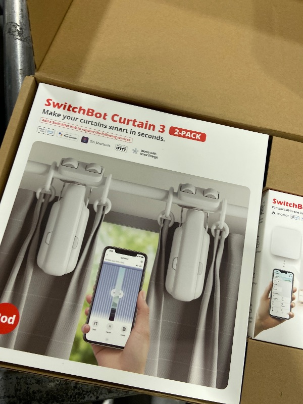 Photo 1 of SwitchBot Smart Automatic Curtain Opener 2 Pack