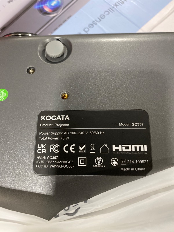 Photo 1 of KOGATA 4K WiFi Bluetooth Projector