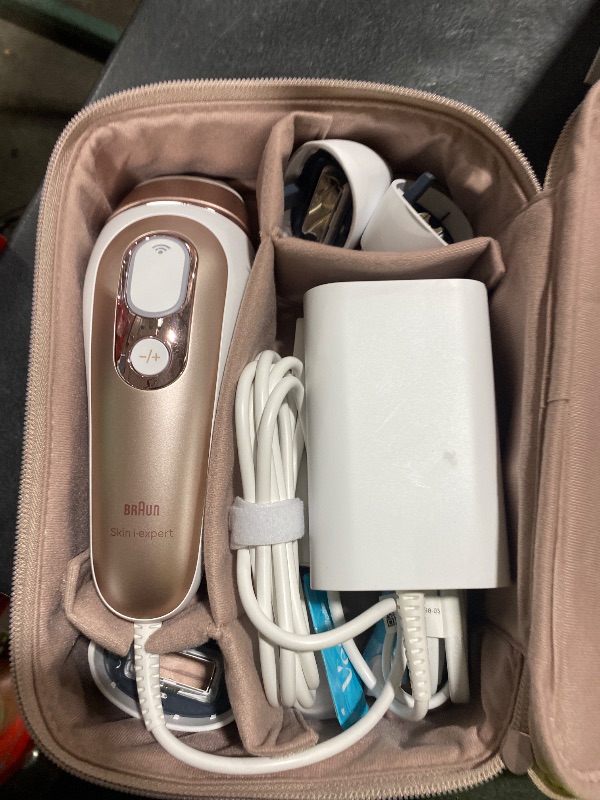 Photo 1 of Braun Skin i-Expert Smart IPL PL7219 at Home Laser Hair Removal for Women and Men with App, Premium Pouch, Venus Razor, 2 Smart Heads, Facial Trimmer