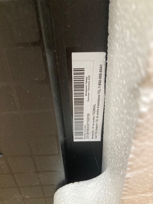 Photo 1 of **It's a bit scratched.**TCL 75 Inch Class QM64L Series | Mini LED QLED 4K HDR Smart Fire TV | 75QM64L, 2026 | 120Hz-144Hz High Brightness, Dolby Vision Atmos, Alexa+ Voice Remote AI Streaming Television | Amazon Exclusive