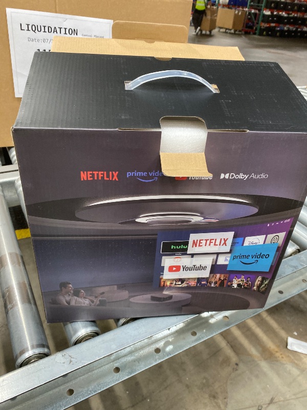 Photo 1 of **Missing remote control**
                [2500 ANS ? 50W] Alvar Outdoor Projector 4K Support with WiFi 6 and Bluetooth, dbx-tv Sound, Built in NetfIix App & DoIby Audio Proyector, Auto Focus & Keystone Smart for Soccer Match